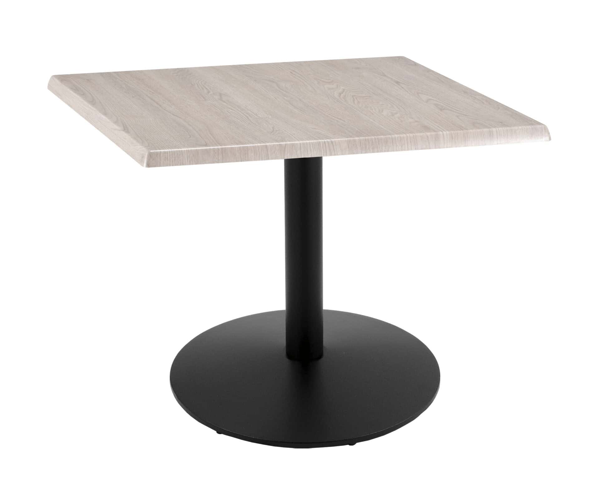 30-Inch Tall Indoor/Outdoor Table with 30 x 30-Inch Diameter White Ash Square Top, Black Wrinkle Base, and 22-Inch Diameter Foot 1 30-Inch Tall Indoor/Outdoor Table with 30 x 30-Inch Diameter White Ash Square Top, Black Wrinkle Base, and 22-Inch Diameter Foot