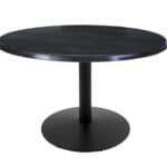 30-Inch Tall Indoor/Outdoor Table with 36-Inch Diameter Black Steel Round Top, Black Wrinkle Base, and 22-Inch Diameter Foot 6 30-Inch Tall Indoor/Outdoor Table with 36-Inch Diameter Black Steel Round Top, Black Wrinkle Base, and 22-Inch Diameter Foot