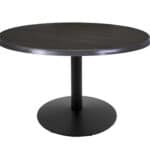 30-Inch Tall Indoor/Outdoor Table with 36-Inch Diameter Charcoal Round Top, Black Wrinkle Base, and 22-Inch Diameter Foot 6 30-Inch Tall Indoor/Outdoor Table with 36-Inch Diameter Charcoal Round Top, Black Wrinkle Base, and 22-Inch Diameter Foot