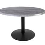 30-Inch Tall Indoor/Outdoor Table with 36-Inch Diameter Greystone Round Top, Black Wrinkle Base, and 22-Inch Diameter Foot 6 30-Inch Tall Indoor/Outdoor Table with 36-Inch Diameter Greystone Round Top, Black Wrinkle Base, and 22-Inch Diameter Foot