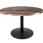 30-Inch Tall Indoor/Outdoor Table with 36-Inch Diameter Rustic Round Top, Black Wrinkle Base, and 22-Inch Diameter Foot 6 30-Inch Tall Indoor/Outdoor Table with 36-Inch Diameter Rustic Round Top, Black Wrinkle Base, and 22-Inch Diameter Foot