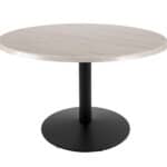 30-Inch Tall Indoor/Outdoor Table with 36-Inch Diameter White Ash Round Top, Black Wrinkle Base, and 22-Inch Diameter Foot 6 30-Inch Tall Indoor/Outdoor Table with 36-Inch Diameter White Ash Round Top, Black Wrinkle Base, and 22-Inch Diameter Foot
