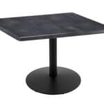 30-Inch Tall Indoor/Outdoor Table with 36 x 36-Inch Diameter Black Steel Square Top, Black Wrinkle Base, and 22-Inch Diameter Foot 6 30-Inch Tall Indoor/Outdoor Table with 36 x 36-Inch Diameter Black Steel Square Top, Black Wrinkle Base, and 22-Inch Diameter Foot