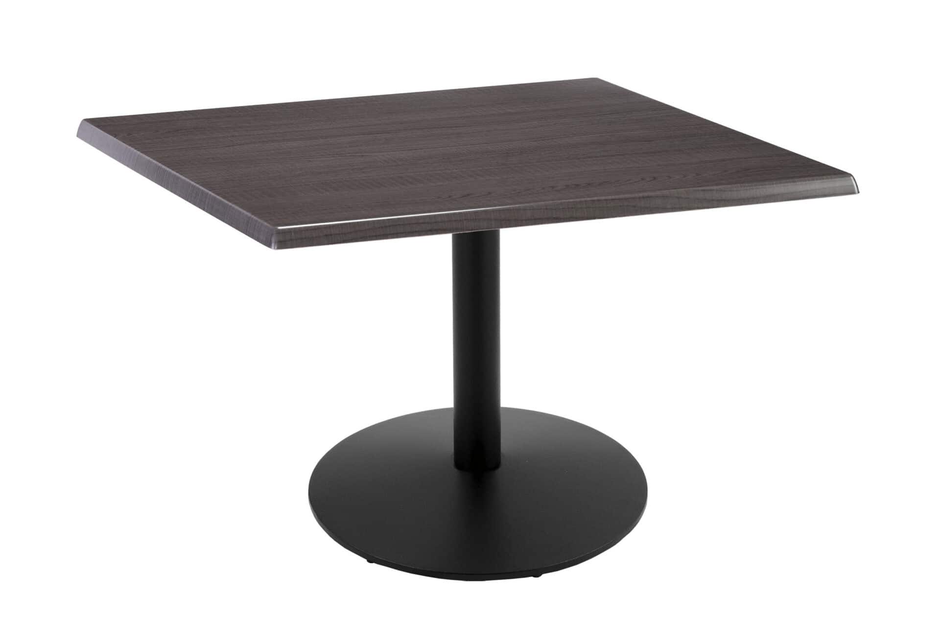 30-Inch Tall Indoor/Outdoor Table with 36 x 36-Inch Diameter Charcoal Square Top, Black Wrinkle Base, and 22-Inch Diameter Foot 1 30-Inch Tall Indoor/Outdoor Table with 36 x 36-Inch Diameter Charcoal Square Top, Black Wrinkle Base, and 22-Inch Diameter Foot