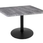 30-Inch Tall Indoor/Outdoor Table with 36 x 36-Inch Diameter Greystone Square Top, Black Wrinkle Base, and 22-Inch Diameter Foot 6 30-Inch Tall Indoor/Outdoor Table with 36 x 36-Inch Diameter Greystone Square Top, Black Wrinkle Base, and 22-Inch Diameter Foot