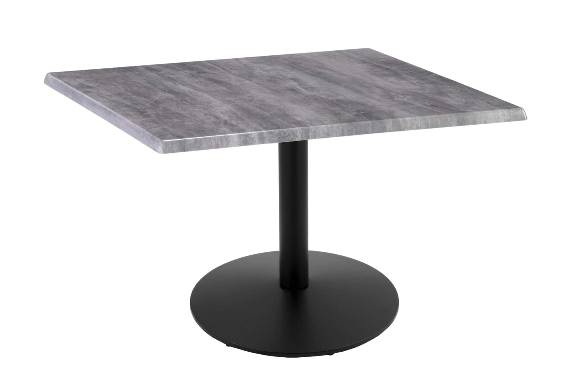 30-Inch Tall Indoor/Outdoor Table with 36 x 36-Inch Diameter Greystone Square Top, Black Wrinkle Base, and 22-Inch Diameter Foot 1 30-Inch Tall Indoor/Outdoor Table with 36 x 36-Inch Diameter Greystone Square Top, Black Wrinkle Base, and 22-Inch Diameter Foot