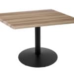 30-Inch Tall Indoor/Outdoor Table with 36 x 36-Inch Diameter Natural Square Top, Black Wrinkle Base, and 22-Inch Diameter Foot 6 30-Inch Tall Indoor/Outdoor Table with 36 x 36-Inch Diameter Natural Square Top, Black Wrinkle Base, and 22-Inch Diameter Foot