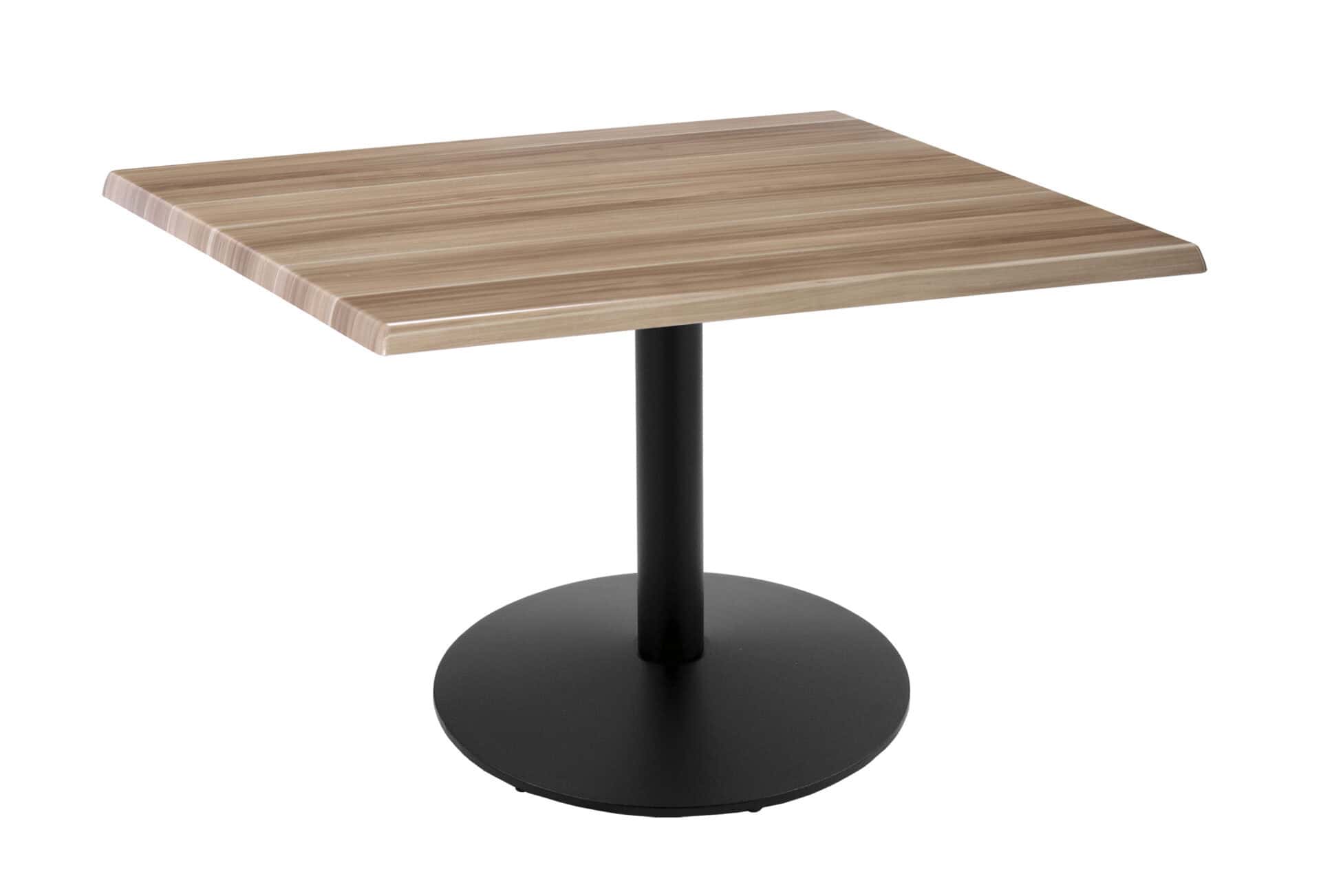 30-Inch Tall Indoor/Outdoor Table with 36 x 36-Inch Diameter Natural Square Top, Black Wrinkle Base, and 22-Inch Diameter Foot 1 30-Inch Tall Indoor/Outdoor Table with 36 x 36-Inch Diameter Natural Square Top, Black Wrinkle Base, and 22-Inch Diameter Foot