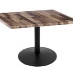 30-Inch Tall Indoor/Outdoor Table with 36 x 36-Inch Diameter Rustic Square Top, Black Wrinkle Base, and 22-Inch Diameter Foot 6 30-Inch Tall Indoor/Outdoor Table with 36 x 36-Inch Diameter Rustic Square Top, Black Wrinkle Base, and 22-Inch Diameter Foot