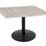 30-Inch Tall Indoor/Outdoor Table with 36 x 36-Inch Diameter White Ash Square Top, Black Wrinkle Base, and 22-Inch Diameter Foot 6 30-Inch Tall Indoor/Outdoor Table with 36 x 36-Inch Diameter White Ash Square Top, Black Wrinkle Base, and 22-Inch Diameter Foot