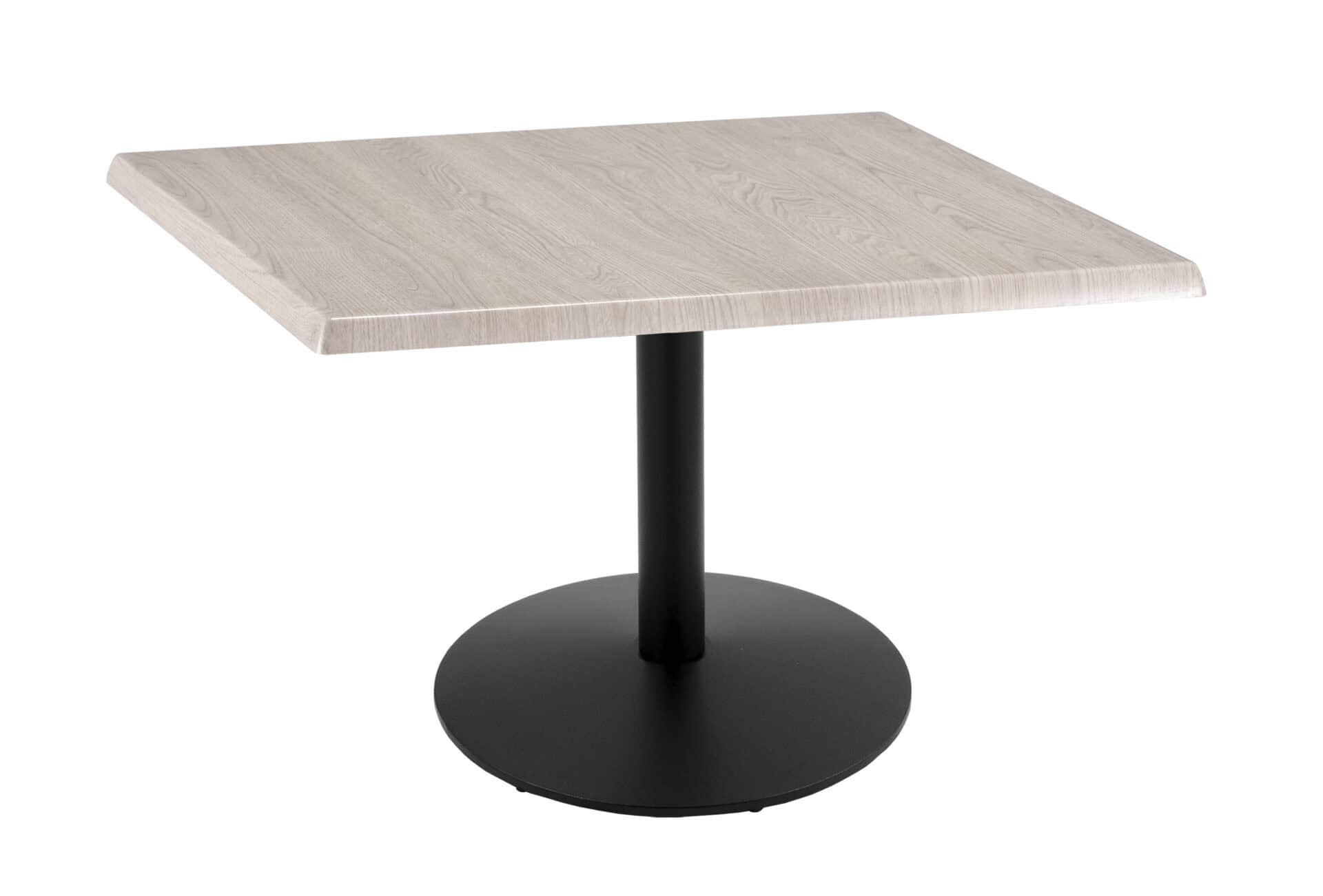 30-Inch Tall Indoor/Outdoor Table with 36 x 36-Inch Diameter White Ash Square Top, Black Wrinkle Base, and 22-Inch Diameter Foot 1 30-Inch Tall Indoor/Outdoor Table with 36 x 36-Inch Diameter White Ash Square Top, Black Wrinkle Base, and 22-Inch Diameter Foot