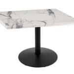 30-Inch Tall Indoor/Outdoor Table with 36 x 36-Inch Diameter White Marble Square Top, Black Wrinkle Base, and 22-Inch Diameter Foot 6 30-Inch Tall Indoor/Outdoor Table with 36 x 36-Inch Diameter White Marble Square Top, Black Wrinkle Base, and 22-Inch Diameter Foot