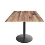 30-Inch Tall Indoor/Outdoor Table with 36 x 36-Inch Diameter Rustic Square Top, Black Wrinkle Base, and 22-Inch Diameter Foot