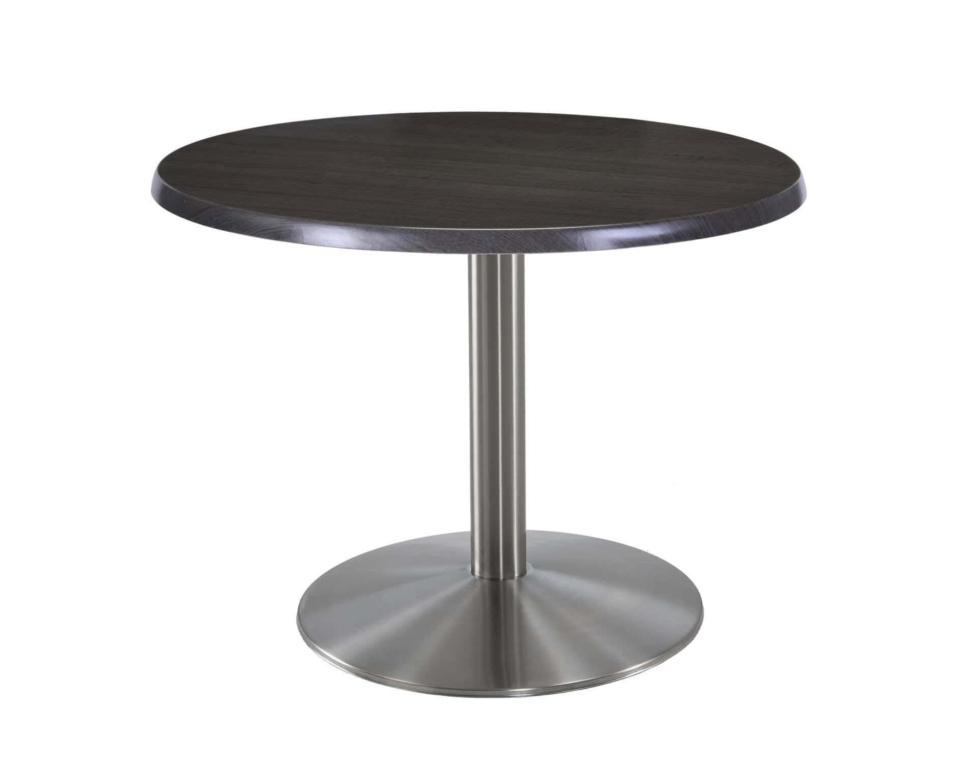30-Inch Tall Indoor/Outdoor Table with 30-Inch Diameter Charcoal Round Top, Stainless Steel Base, and 22-Inch Diameter Foot 6 30-Inch Tall Indoor/Outdoor Table with 30-Inch Diameter Charcoal Round Top, Stainless Steel Base, and 22-Inch Diameter Foot