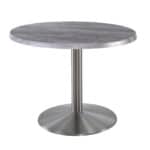 30-Inch Tall Indoor/Outdoor Table with 30-Inch Diameter Greystone Round Top, Stainless Steel Base, and 22-Inch Diameter Foot 6 30-Inch Tall Indoor/Outdoor Table with 30-Inch Diameter Greystone Round Top, Stainless Steel Base, and 22-Inch Diameter Foot