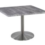 30-Inch Tall Indoor/Outdoor Table with 36 x 36-Inch Diameter Greystone Square Top, Stainless Steel Base, and 22-Inch Diameter Foot 6 30-Inch Tall Indoor/Outdoor Table with 36 x 36-Inch Diameter Greystone Square Top, Stainless Steel Base, and 22-Inch Diameter Foot