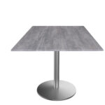 30-Inch Tall Indoor/Outdoor Table with 32 x 32-Inch Diameter Greystone Square Top, Stainless Steel Base, and 22-Inch Diameter Foot