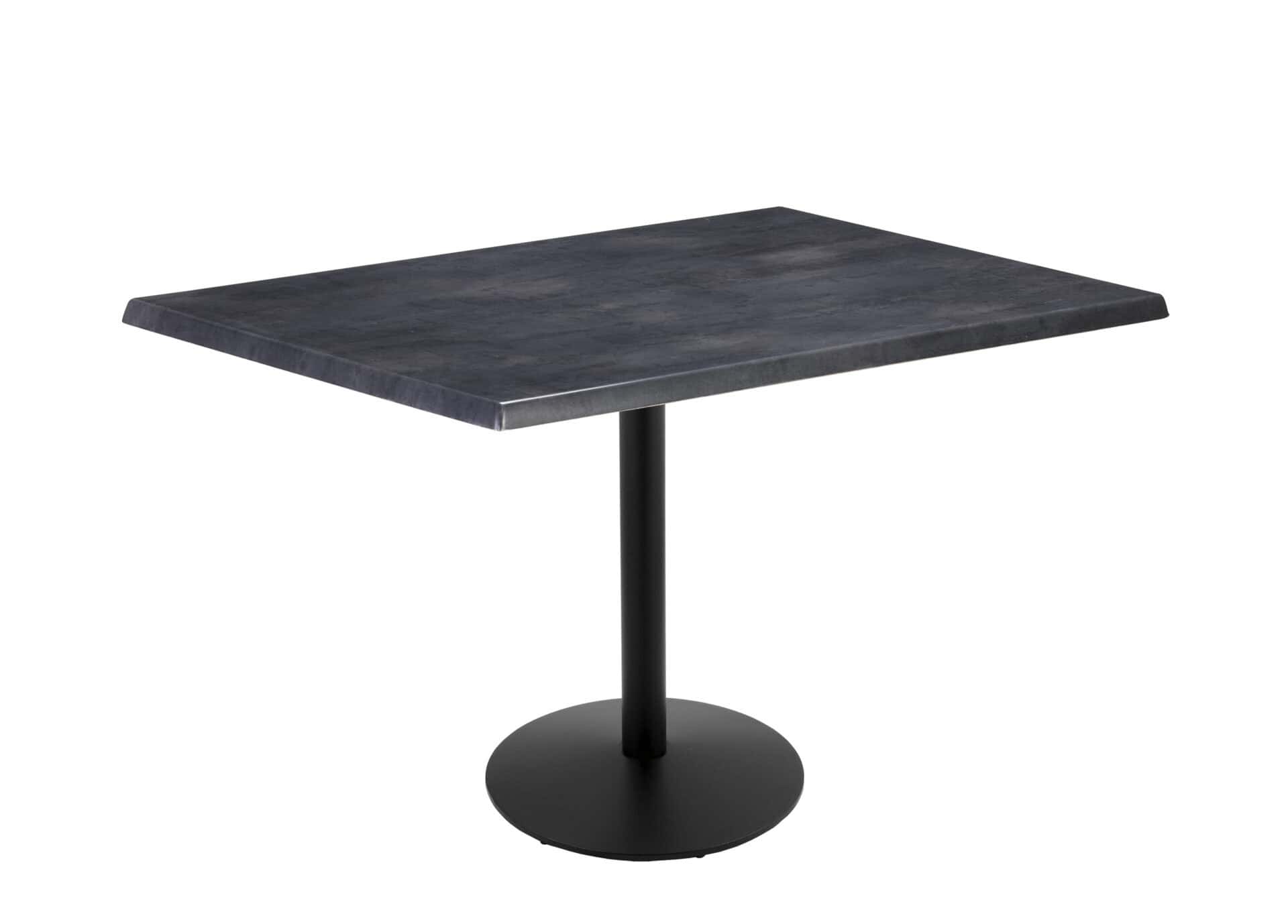 36-Inch Tall Indoor/Outdoor Table with 30 x 48-Inch Diameter Black Steel Rectangle Top, Black Wrinkle Base, and 22-Inch Diameter Foot 1 36-Inch Tall Indoor/Outdoor Table with 30 x 48-Inch Diameter Black Steel Rectangle Top, Black Wrinkle Base, and 22-Inch Diameter Foot