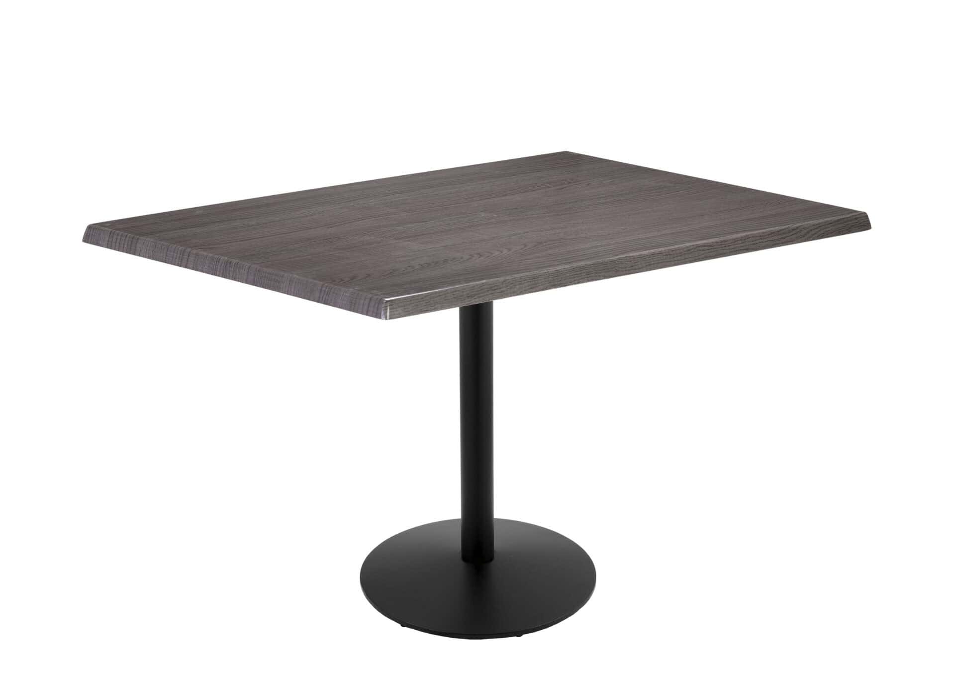36-Inch Tall Indoor/Outdoor Table with 30 x 48-Inch Diameter Charcoal Rectangle Top, Black Wrinkle Base, and 22-Inch Diameter Foot 1 36-Inch Tall Indoor/Outdoor Table with 30 x 48-Inch Diameter Charcoal Rectangle Top, Black Wrinkle Base, and 22-Inch Diameter Foot