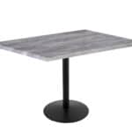 36-Inch Tall Indoor/Outdoor Table with 30 x 48-Inch Diameter Greystone Rectangle Top, Black Wrinkle Base, and 22-Inch Diameter Foot 6 36-Inch Tall Indoor/Outdoor Table with 30 x 48-Inch Diameter Greystone Rectangle Top, Black Wrinkle Base, and 22-Inch Diameter Foot