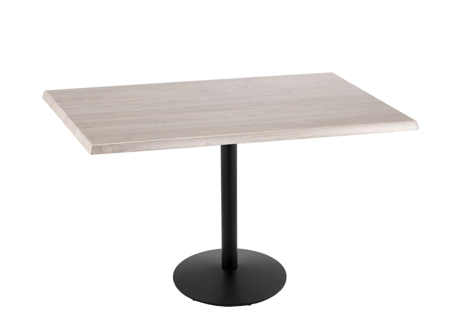 36-Inch Tall Indoor/Outdoor Table with 30 x 48-Inch Diameter White Ash Rectangle Top, Black Wrinkle Base, and 22-Inch Diameter Foot 1 36-Inch Tall Indoor/Outdoor Table with 30 x 48-Inch Diameter White Ash Rectangle Top, Black Wrinkle Base, and 22-Inch Diameter Foot