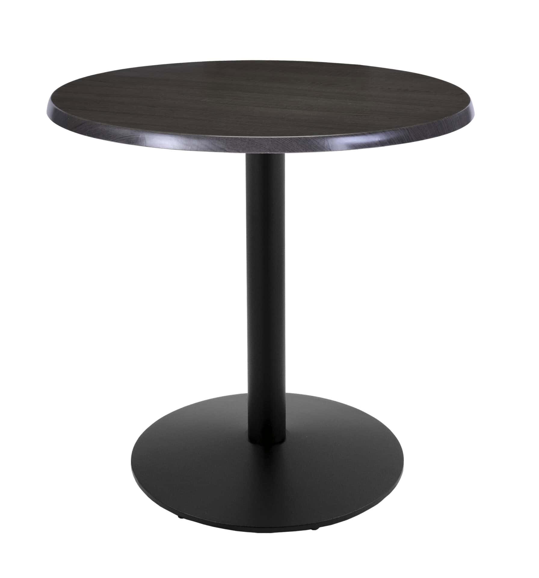36-Inch Tall Indoor/Outdoor Table with 30-Inch Diameter Charcoal Round Top, Black Wrinkle Base, and 22-Inch Diameter Foot 1 36-Inch Tall Indoor/Outdoor Table with 30-Inch Diameter Charcoal Round Top, Black Wrinkle Base, and 22-Inch Diameter Foot