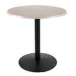 36-Inch Tall Indoor/Outdoor Table with 30-Inch Diameter White Ash Round Top, Black Wrinkle Base, and 22-Inch Diameter Foot 6 36-Inch Tall Indoor/Outdoor Table with 30-Inch Diameter White Ash Round Top, Black Wrinkle Base, and 22-Inch Diameter Foot