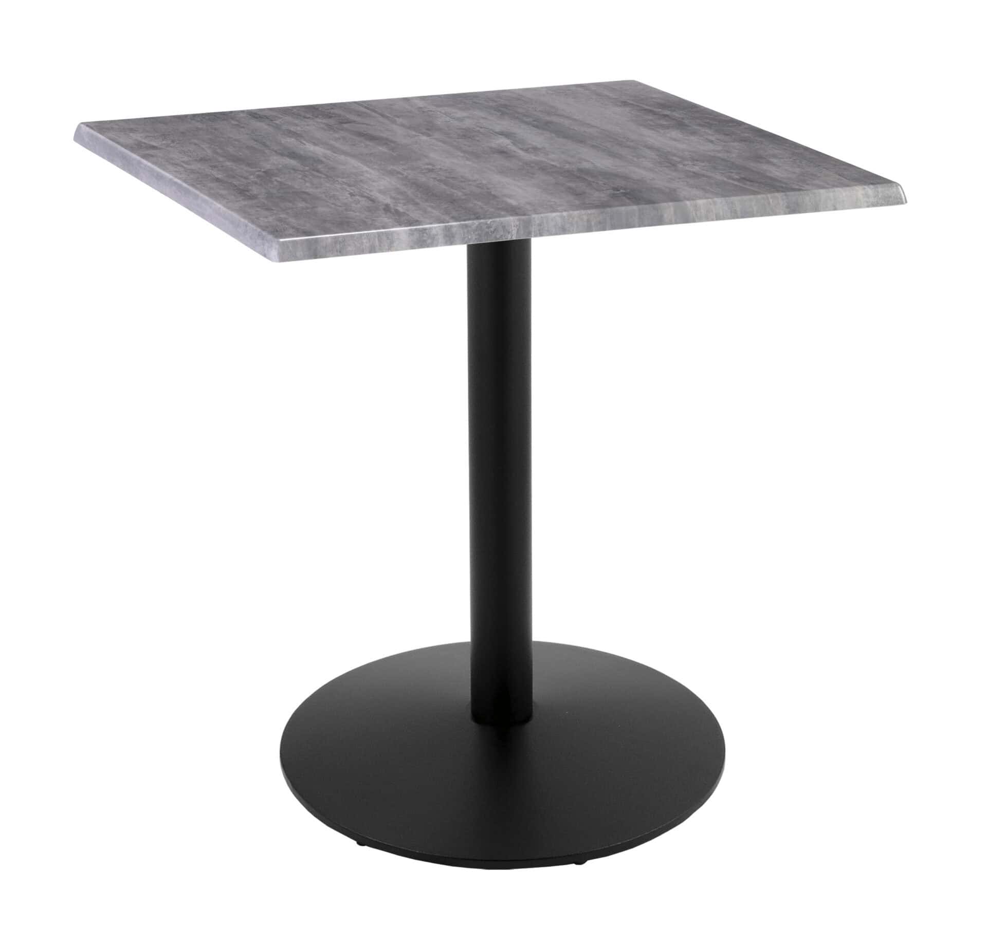 36-Inch Tall Indoor/Outdoor Table with 30 x 30-Inch Diameter Greystone Square Top, Black Wrinkle Base, and 22-Inch Diameter Foot 1 36-Inch Tall Indoor/Outdoor Table with 30 x 30-Inch Diameter Greystone Square Top, Black Wrinkle Base, and 22-Inch Diameter Foot