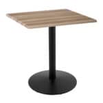 36-Inch Tall Indoor/Outdoor Table with 30 x 30-Inch Diameter Natural Square Top, Black Wrinkle Base, and 22-Inch Diameter Foot 6 36-Inch Tall Indoor/Outdoor Table with 30 x 30-Inch Diameter Natural Square Top, Black Wrinkle Base, and 22-Inch Diameter Foot