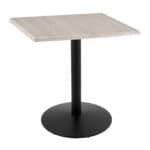 36-Inch Tall Indoor/Outdoor Table with 30 x 30-Inch Diameter White Ash Square Top, Black Wrinkle Base, and 22-Inch Diameter Foot 6 36-Inch Tall Indoor/Outdoor Table with 30 x 30-Inch Diameter White Ash Square Top, Black Wrinkle Base, and 22-Inch Diameter Foot