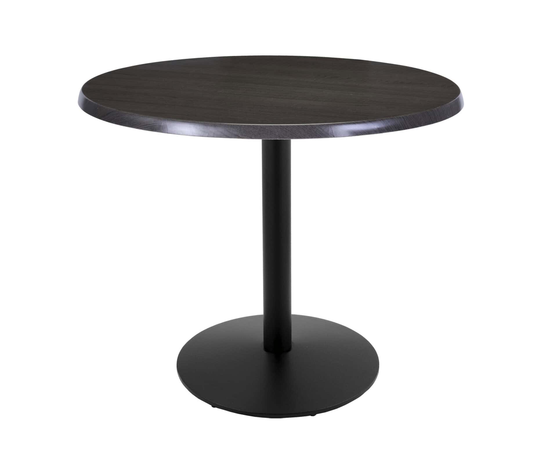 36-Inch Tall Indoor/Outdoor Table with 36-Inch Diameter Charcoal Round Top, Black Wrinkle Base, and 22-Inch Diameter Foot 1 36-Inch Tall Indoor/Outdoor Table with 36-Inch Diameter Charcoal Round Top, Black Wrinkle Base, and 22-Inch Diameter Foot