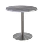 36-Inch Tall Indoor/Outdoor Table with 30-Inch Diameter Greystone Round Top, Stainless Steel Base, and 22-Inch Diameter Foot 6 36-Inch Tall Indoor/Outdoor Table with 30-Inch Diameter Greystone Round Top, Stainless Steel Base, and 22-Inch Diameter Foot