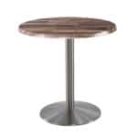 36-Inch Tall Indoor/Outdoor Table with 30-Inch Diameter Rustic Round Top, Stainless Steel Base, and 22-Inch Diameter Foot 6 36-Inch Tall Indoor/Outdoor Table with 30-Inch Diameter Rustic Round Top, Stainless Steel Base, and 22-Inch Diameter Foot