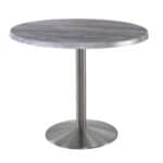 36-Inch Tall Indoor/Outdoor Table with 36-Inch Diameter Greystone Round Top, Stainless Steel Base, and 22-Inch Diameter Foot 6 36-Inch Tall Indoor/Outdoor Table with 36-Inch Diameter Greystone Round Top, Stainless Steel Base, and 22-Inch Diameter Foot