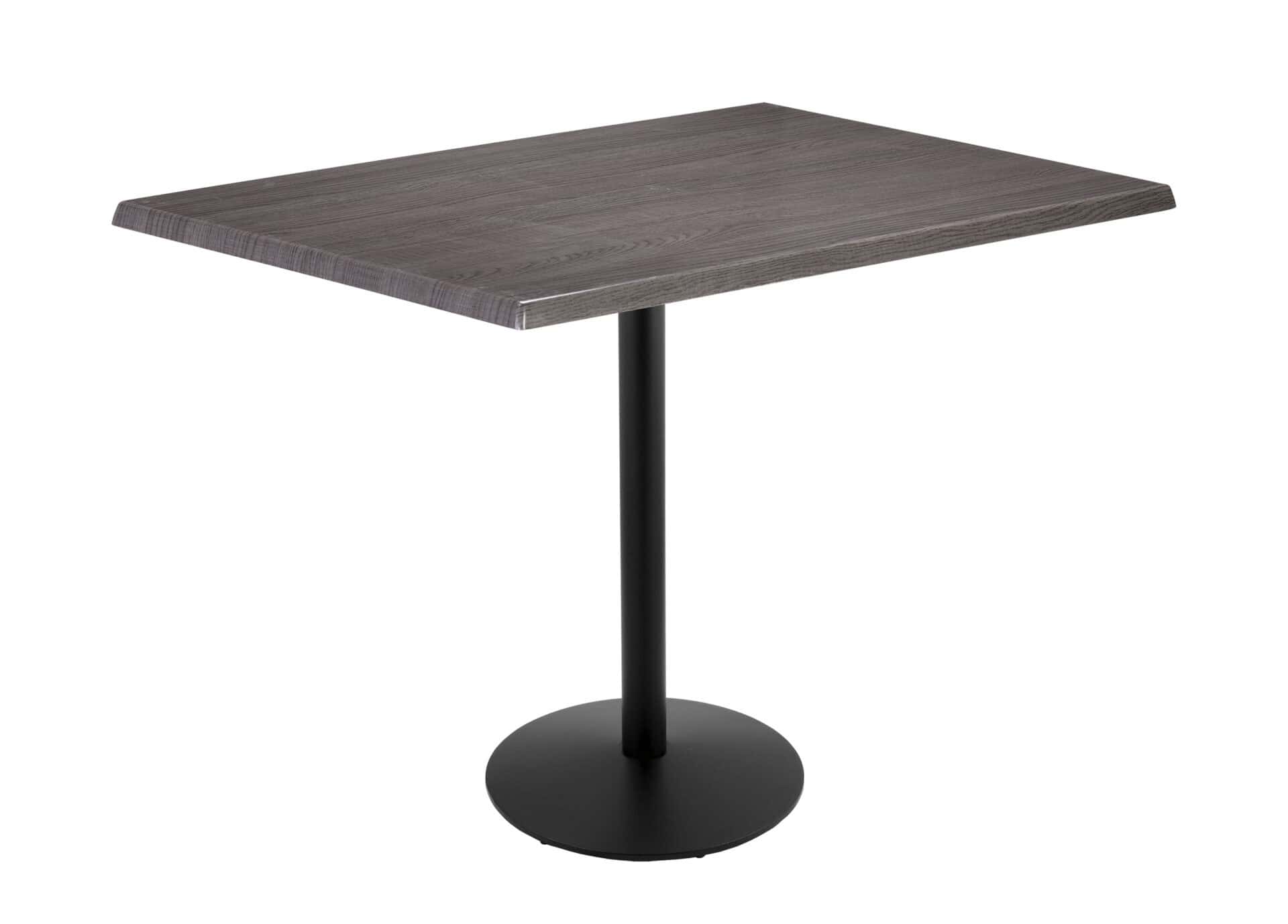 42-Inch Tall Indoor/Outdoor Table with 30 x 48-Inch Diameter Charcoal Rectangle Top, Black Wrinkle Base, and 22-Inch Diameter Foot 1 42-Inch Tall Indoor/Outdoor Table with 30 x 48-Inch Diameter Charcoal Rectangle Top, Black Wrinkle Base, and 22-Inch Diameter Foot