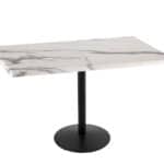 42-Inch Tall Indoor/Outdoor Table with 30 x 48-Inch Diameter White Marble Rectangle Top, Black Wrinkle Base, and 22-Inch Diameter Foot 6 42-Inch Tall Indoor/Outdoor Table with 30 x 48-Inch Diameter White Marble Rectangle Top, Black Wrinkle Base, and 22-Inch Diameter Foot