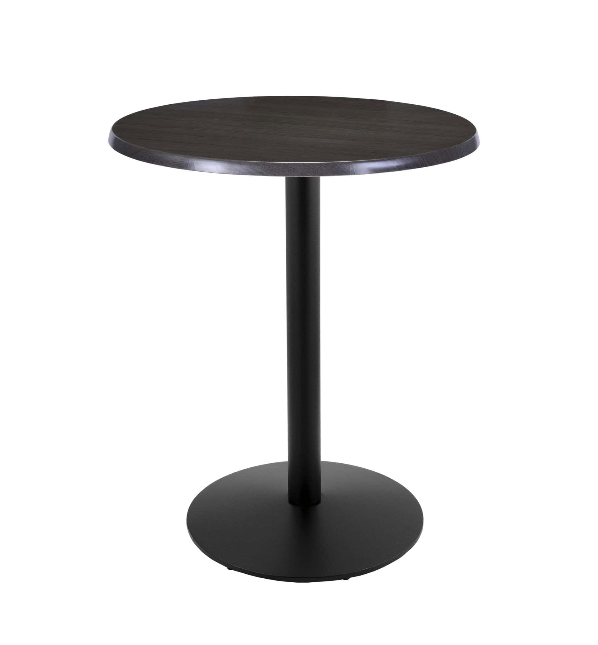 42-Inch Tall Indoor/Outdoor Table with 30-Inch Diameter Charcoal Round Top, Black Wrinkle Base, and 22-Inch Diameter Foot 6 42-Inch Tall Indoor/Outdoor Table with 30-Inch Diameter Charcoal Round Top, Black Wrinkle Base, and 22-Inch Diameter Foot