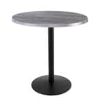 42-Inch Tall Indoor/Outdoor Table with 36-Inch Diameter Greystone Round Top, Black Wrinkle Base, and 22-Inch Diameter Foot 6 42-Inch Tall Indoor/Outdoor Table with 36-Inch Diameter Greystone Round Top, Black Wrinkle Base, and 22-Inch Diameter Foot