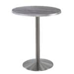 42-Inch Tall Indoor/Outdoor Table with 30-Inch Diameter Greystone Round Top, Stainless Steel Base, and 22-Inch Diameter Foot 6 42-Inch Tall Indoor/Outdoor Table with 30-Inch Diameter Greystone Round Top, Stainless Steel Base, and 22-Inch Diameter Foot