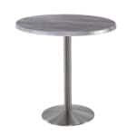 42-Inch Tall Indoor/Outdoor Table with 36-Inch Diameter Greystone Round Top, Stainless Steel Base, and 22-Inch Diameter Foot 6 42-Inch Tall Indoor/Outdoor Table with 36-Inch Diameter Greystone Round Top, Stainless Steel Base, and 22-Inch Diameter Foot