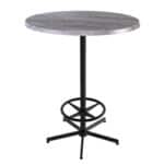 42-Inch Tall Indoor/Outdoor Table with 30-Inch Diameter Greystone Round Top, Black Wrinkle Base 6 42-Inch Tall Indoor/Outdoor Table with 30-Inch Diameter Greystone Round Top, Black Wrinkle Base