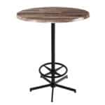 42-Inch Tall Indoor/Outdoor Table with 30-Inch Diameter Rustic Round Top, Black Wrinkle Base 6 42-Inch Tall Indoor/Outdoor Table with 30-Inch Diameter Rustic Round Top, Black Wrinkle Base