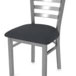 18-Inch Stainless Steel Chair with Breeze Graphite 2.5-Inch Cushion Seat and Ladder Back 10 18-Inch Stainless Steel Chair with Breeze Graphite 2.5-Inch Cushion Seat and Ladder Back