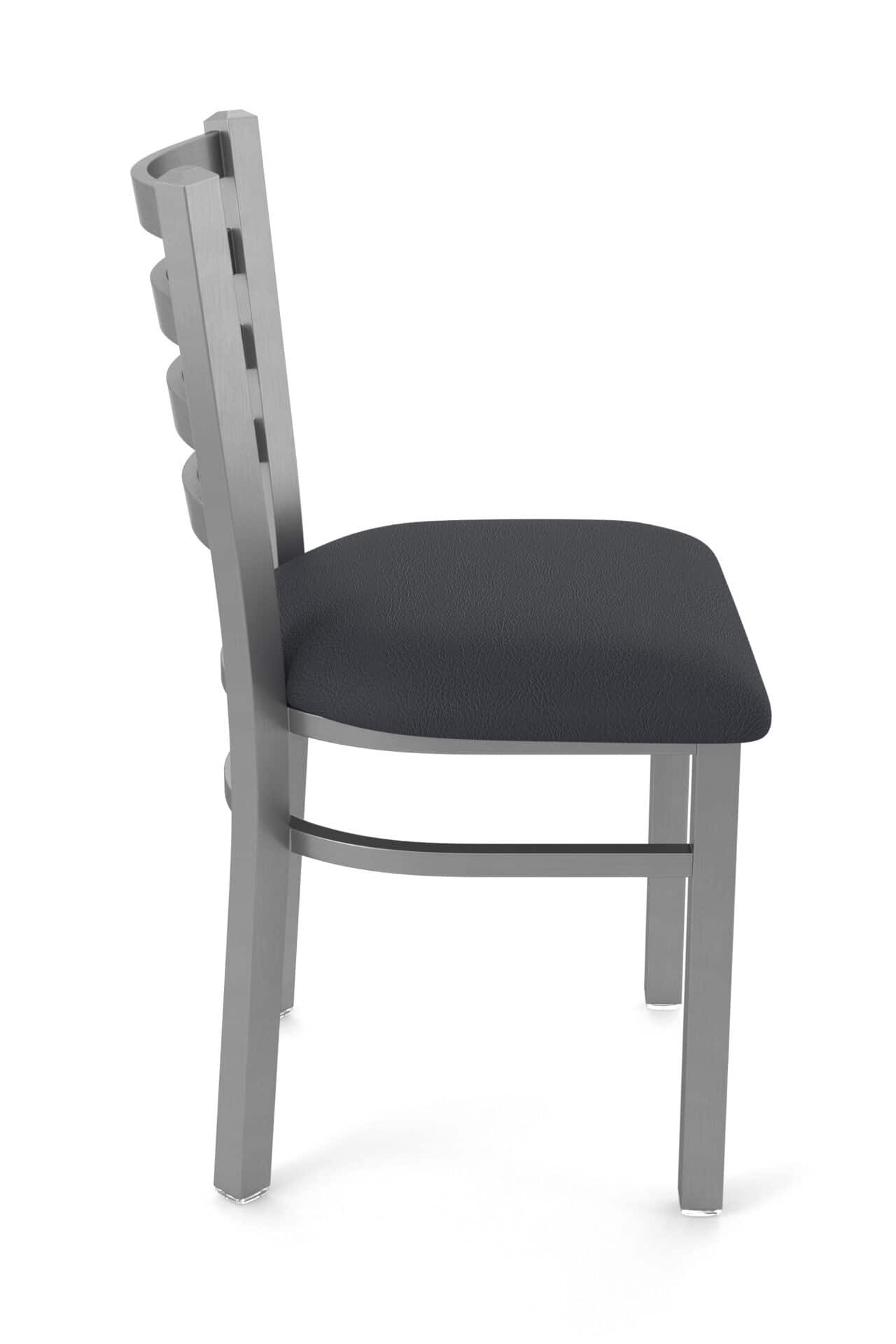 18-Inch Stainless Steel Chair with Breeze Graphite 2.5-Inch Cushion Seat and Ladder Back 4 18-Inch Stainless Steel Chair with Breeze Graphite 2.5-Inch Cushion Seat and Ladder Back - Image 4