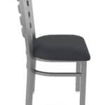 18-Inch Stainless Steel Chair with Breeze Graphite 2.5-Inch Cushion Seat and Ladder Back 13 18-Inch Stainless Steel Chair with Breeze Graphite 2.5-Inch Cushion Seat and Ladder Back