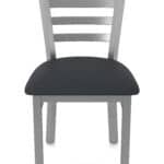 18-Inch Stainless Steel Chair with Breeze Graphite 2.5-Inch Cushion Seat and Ladder Back 14 18-Inch Stainless Steel Chair with Breeze Graphite 2.5-Inch Cushion Seat and Ladder Back