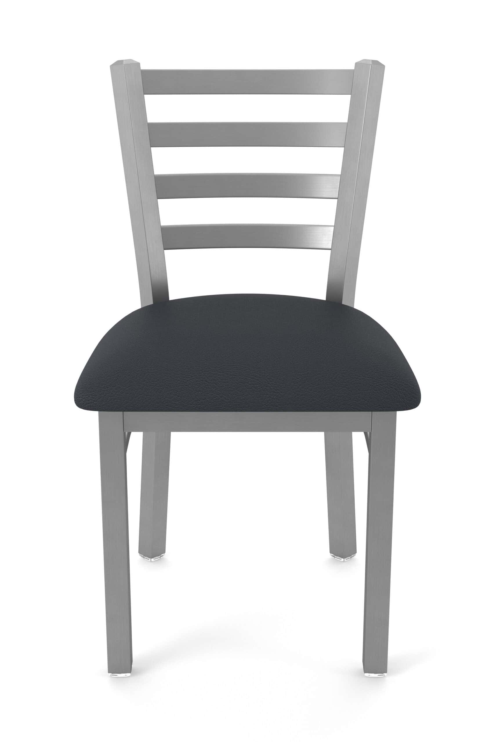 18-Inch Stainless Steel Chair with Breeze Graphite 2.5-Inch Cushion Seat and Ladder Back 14 18-Inch Stainless Steel Chair with Breeze Graphite 2.5-Inch Cushion Seat and Ladder Back