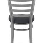 18-Inch Stainless Steel Chair with Breeze Graphite 2.5-Inch Cushion Seat and Ladder Back 15 18-Inch Stainless Steel Chair with Breeze Graphite 2.5-Inch Cushion Seat and Ladder Back