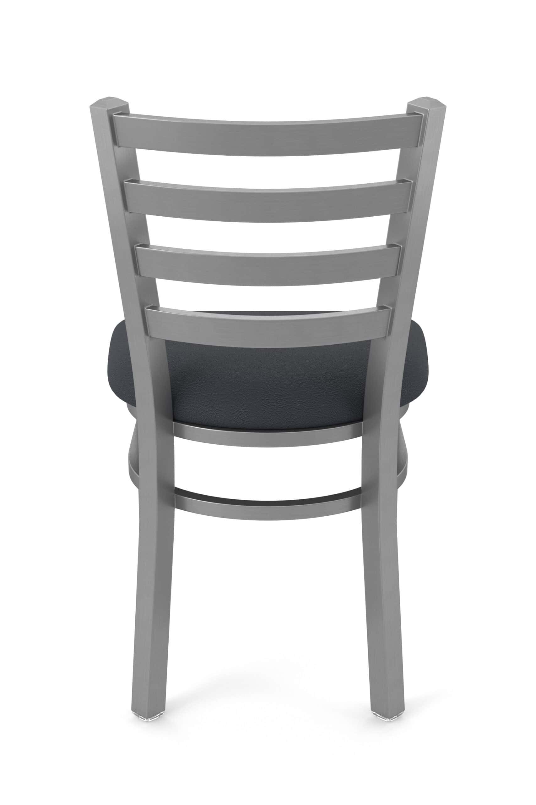 18-Inch Stainless Steel Chair with Breeze Graphite 2.5-Inch Cushion Seat and Ladder Back 15 18-Inch Stainless Steel Chair with Breeze Graphite 2.5-Inch Cushion Seat and Ladder Back