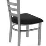 18-Inch Stainless Steel Chair with Breeze Black 2.5-Inch Cushion Seat and Ladder Back 11 18-Inch Stainless Steel Chair with Breeze Black 2.5-Inch Cushion Seat and Ladder Back